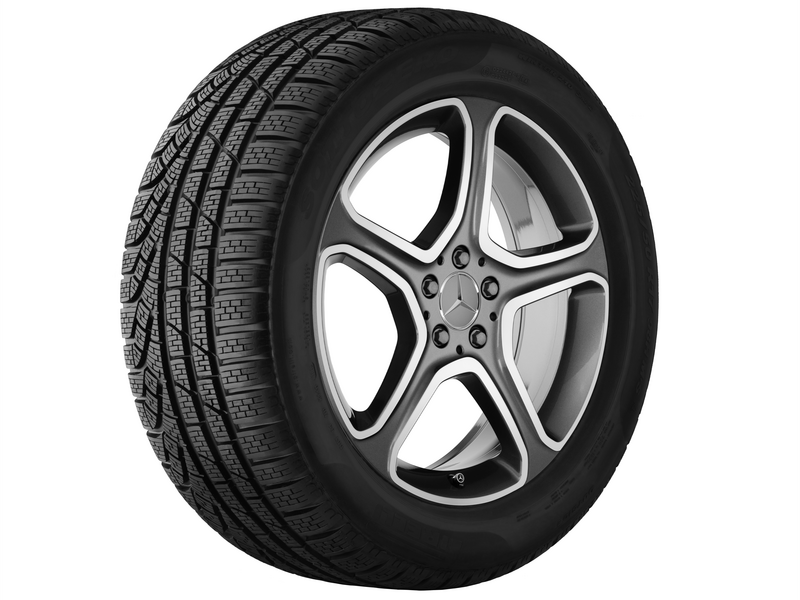 5-spoke wheel, 43.2 cm (17 inch), high-sheen, CLA/ B-Class/ A-Class, 225/45 R17/, tremolit-metallic, A24640119027X44