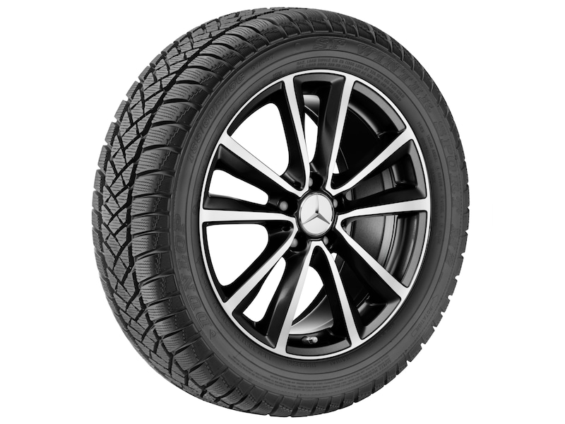 5-twin-spoke wheel, 45.7 cm (18-inch), high-sheen, CLA/ A-Class, 245/35 R18/, black, A24640110007X23