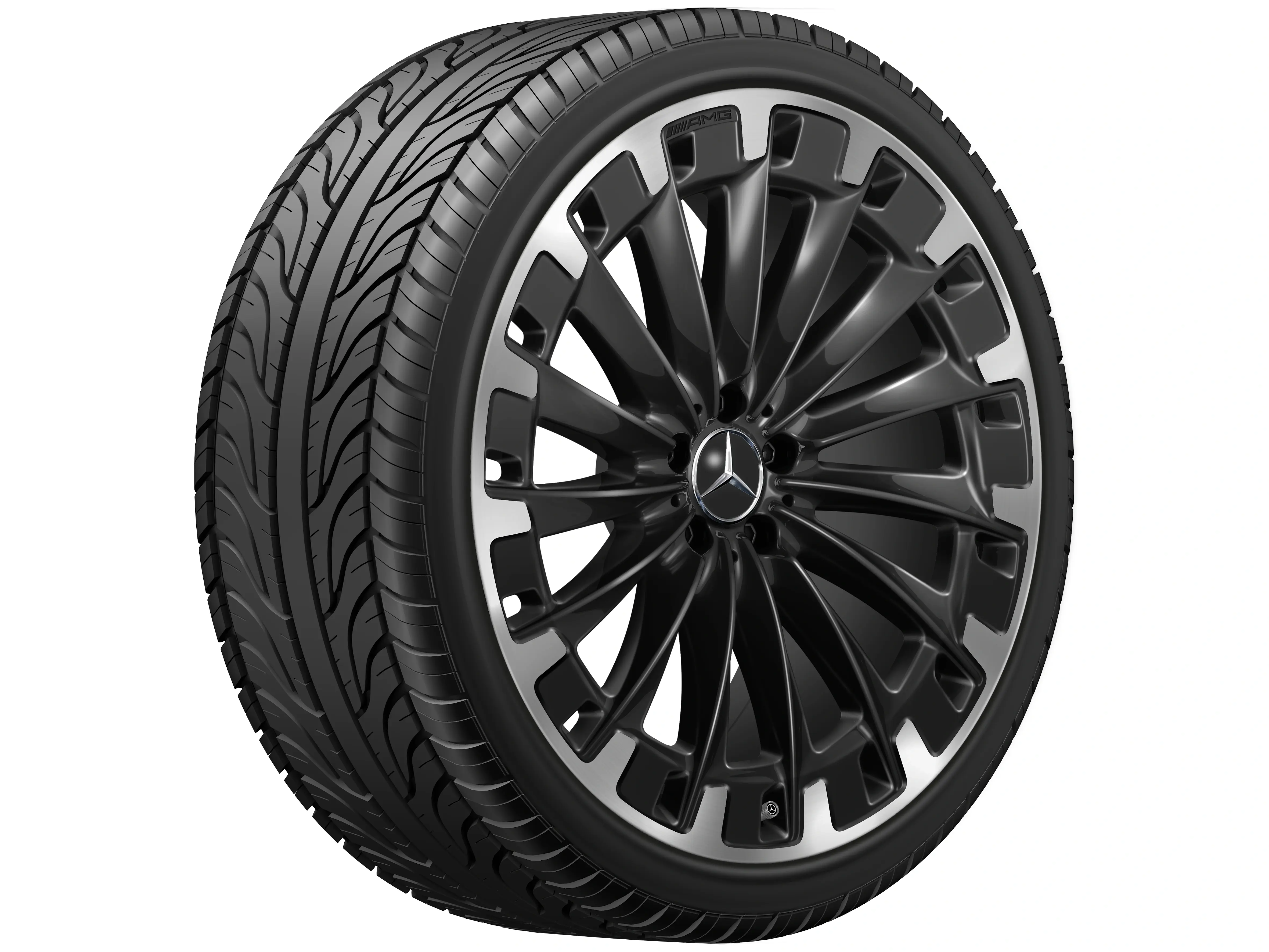 AMG lichtmetalen velg, veelspaaks, 55,9 cm (22 inch), glanzend zwart, aluminium, A29640132007X23