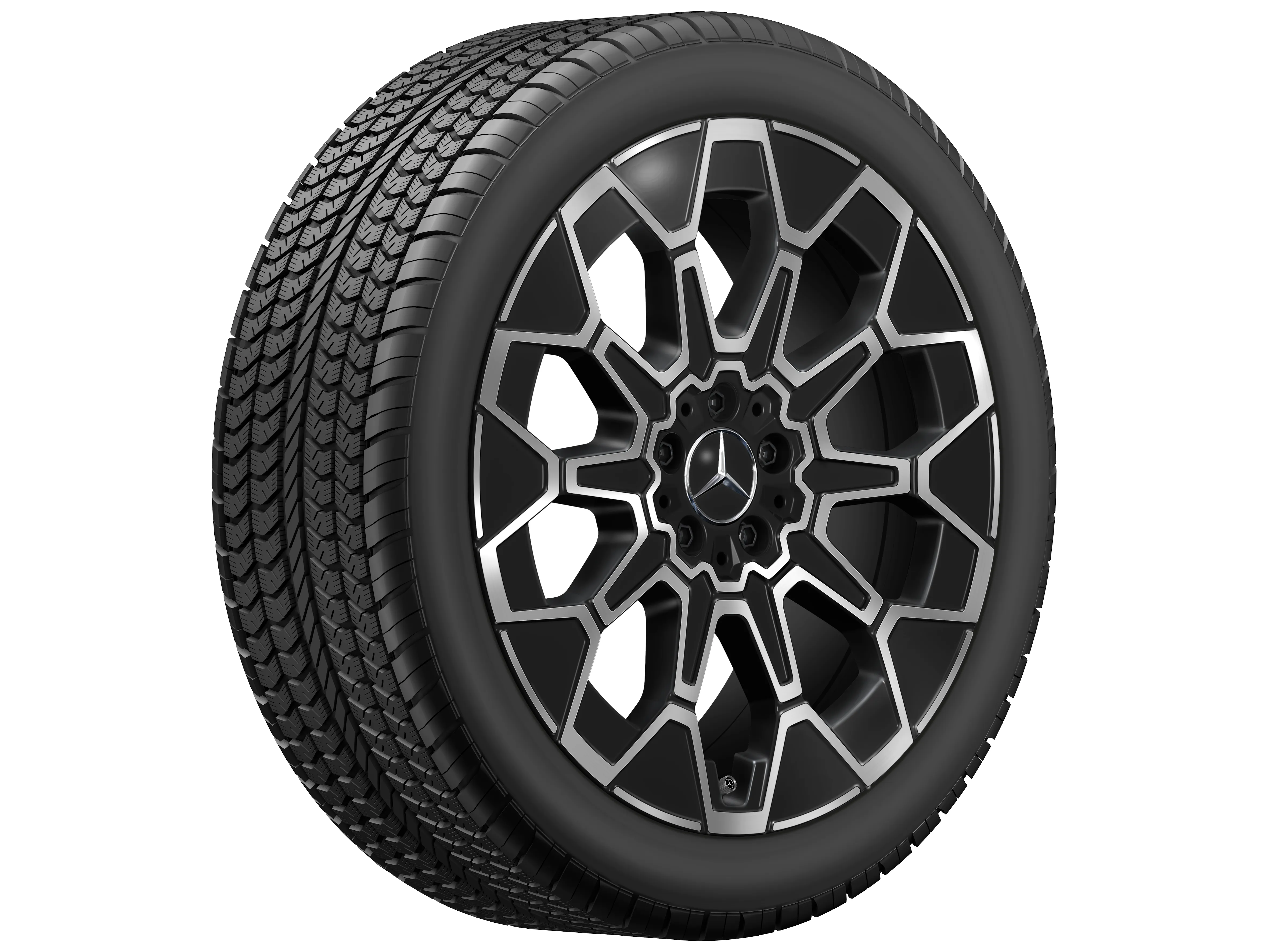 Vielspeichen-Rad, Aero, 50,8 cm (20 Zoll), 9 J x 20 ET 60,8, schwarz, glanzgedreht, A24440105007X23 Vielspeichen-Rad, Aero, 50,8 cm (20 Zoll), 9 J x 20 ET 60,8, schwarz, glanzgedreht, A24440105007X23