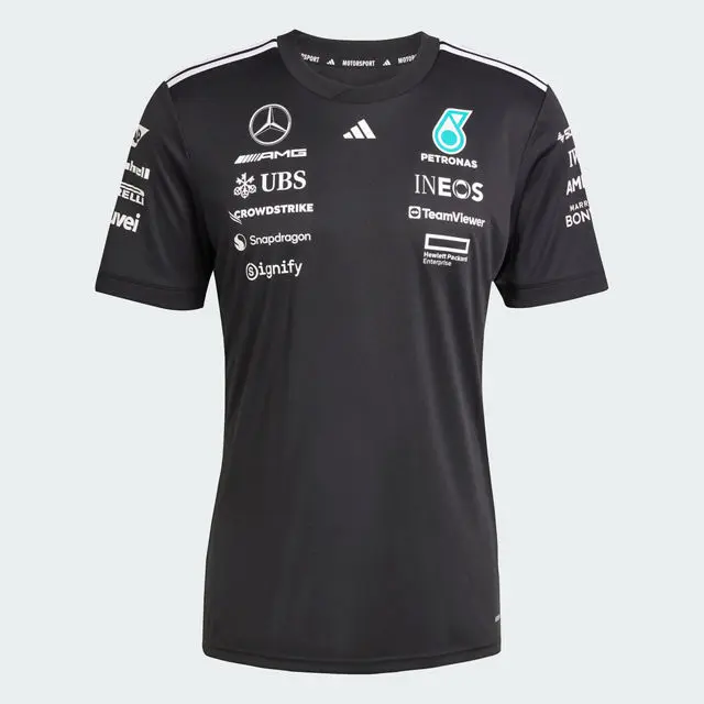 T-Shirt Damen, Fahrer, Mercedes-AMG F1, S, 100% Polyester (recycelt), Adidas, schwarz, B67998147