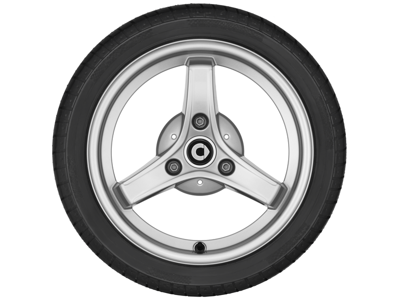 3-spoke alloy wheel, 38.1 cm (15-inch), smart, 175/55 R15/, vanadium silver, A45140149027X45