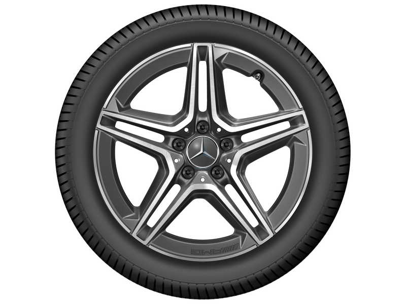 AMG 5-twin-spoke wheel, 45.7 cm (18-inch), high-sheen, E-Class, 245/45 R18/, tantalum gray, A21340163007Y51