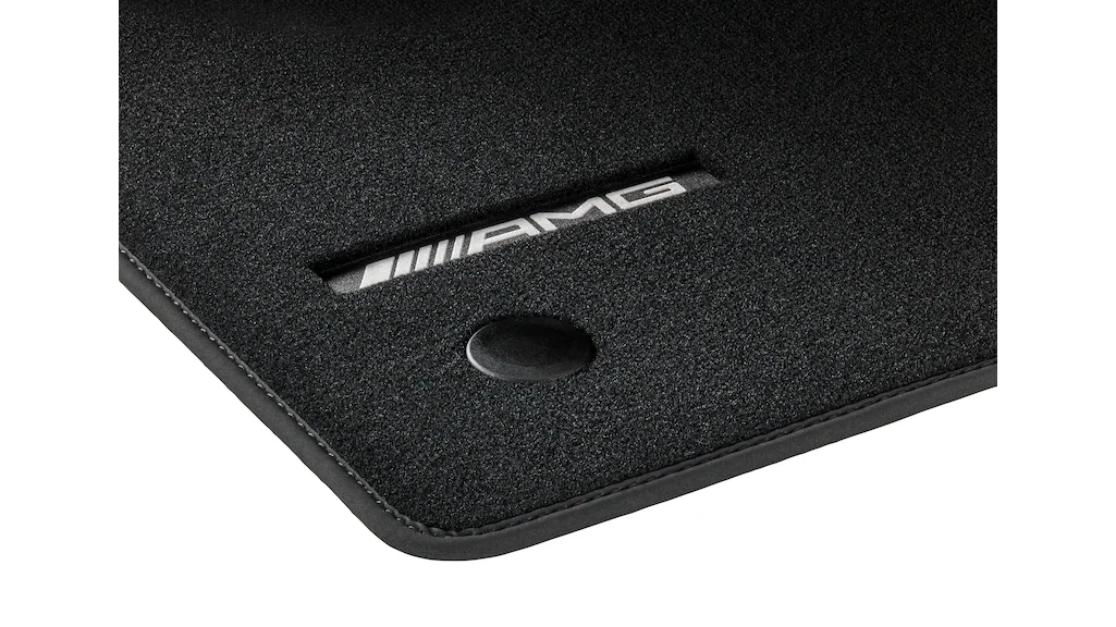 AMG Veloursmatten, Satz, 3-teilig, mit AMG Weblogo, LL, schwarz, Einfassung schwarz, A24468085009J74 AMG Veloursmatten, Satz, 3-teilig, mit AMG Weblogo, LL, schwarz, Einfassung schwarz, A24468085009J74