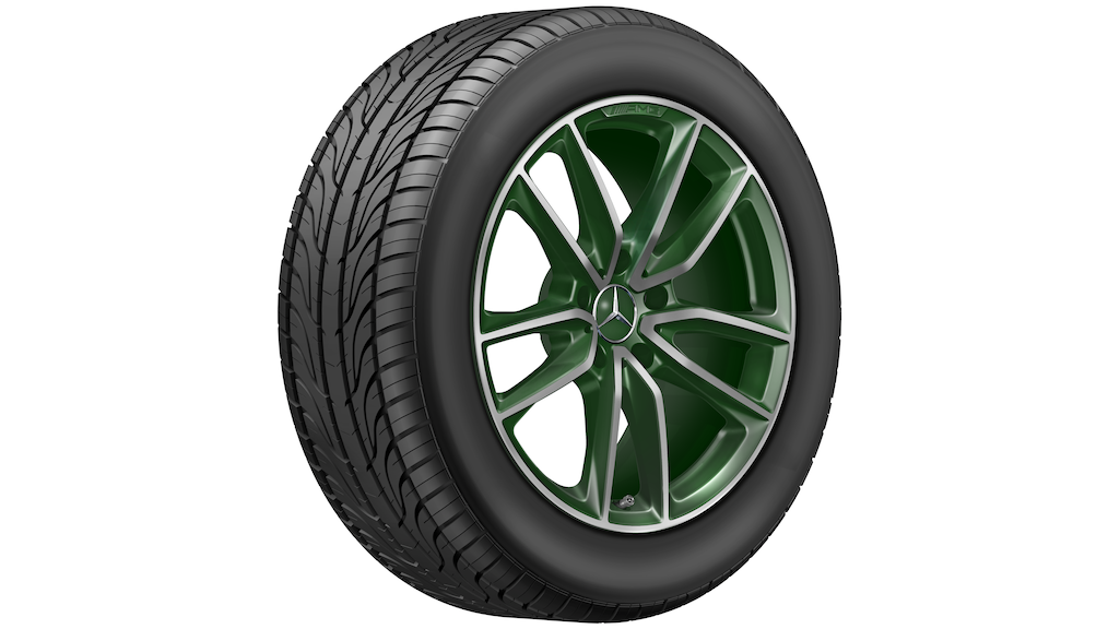 Cerchio AMG a 5 doppie razze, 50,8 cm (20 pollici), lucido, Classe G, 275/50 R20/, oliva designo, A46340139006X13 Cerchio AMG a 5 doppie razze, 50,8 cm (20 pollici), lucido, Classe G, 275/50 R20/, oliva designo, A46340139006X13