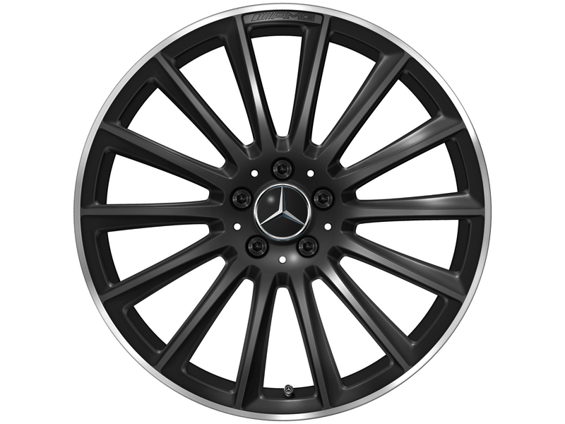 AMG Vielspeichen-Rad, 50,8 cm (20 Zoll), Felgenhorn glanzgedreht, S-Klasse, 255/40 R20/, schwarz, A22340115007X72