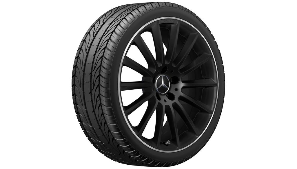Cerchio multirazze AMG, 48,3 cm (19 pollici), flangia del cerchio lucida, Classe A, 235/35 R19/, nero opaco, A17740119007X71 Cerchio multirazze AMG, 48,3 cm (19 pollici), flangia del cerchio lucida, Classe A, 235/35 R19/, nero opaco, A17740119007X71