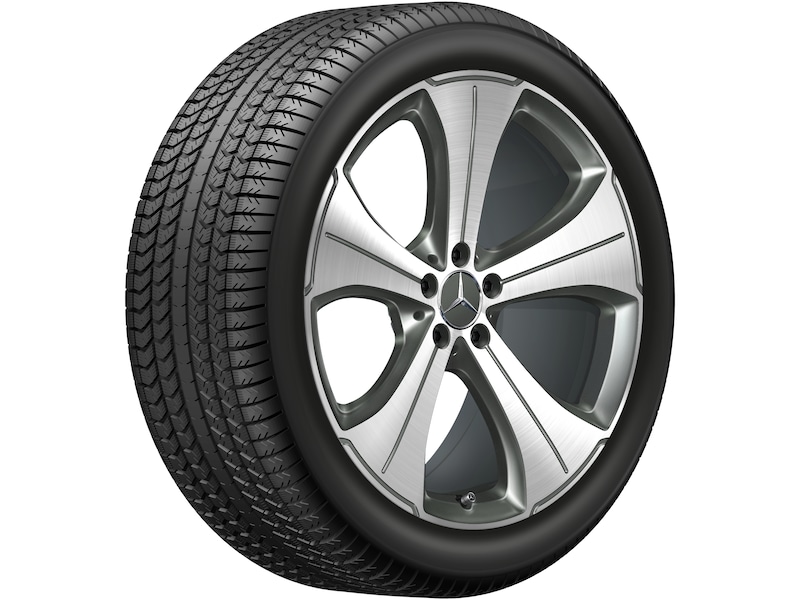 Mercedes-Benz Original Winter-Komplettrad 5-Speichen grau Himalaya glanzgedreht , Pirelli, Scorpion Winter MO, 275/45 R21 107 V None, Winter, Q440141717220