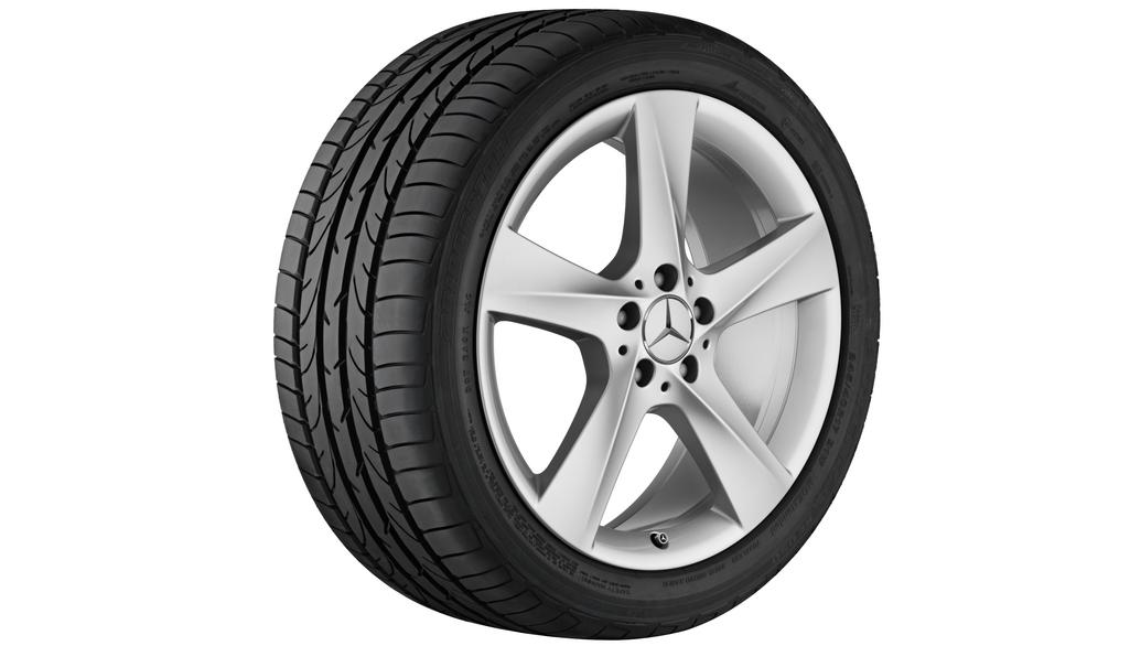 5-spoke wheel, 48.3 cm (19-inch), M-GLE-Class, 255/50 R19/, titanium silver, A16640102029765