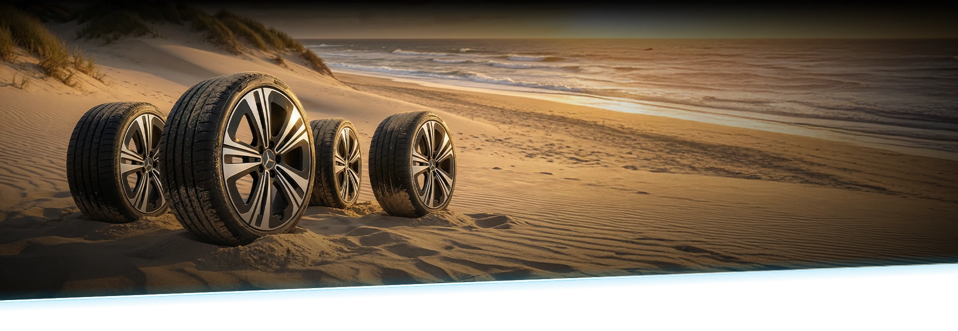 Reifen auf einem schwarzen Hintergrund