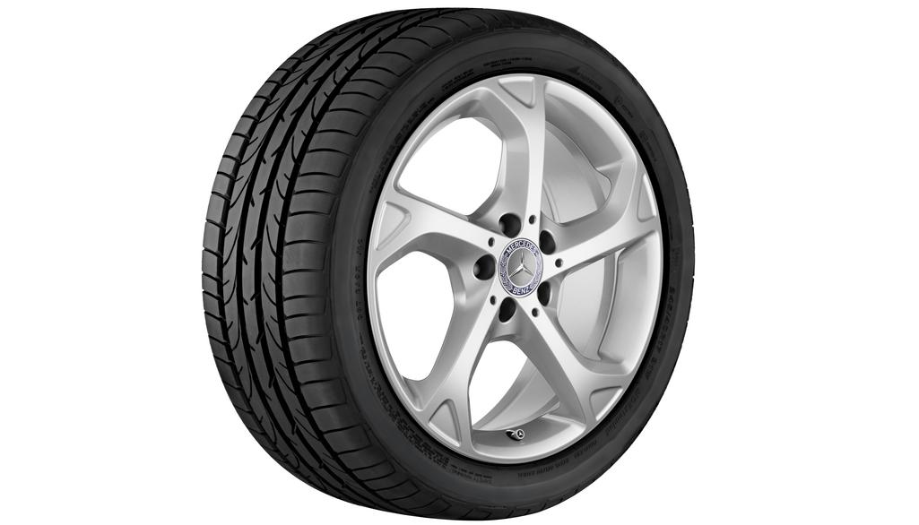 Cerchio a 5 razze, 45,7 cm (18 pollici), GLA, 235/50 R18/, argento vanadio, A15640125007X45 Cerchio a 5 razze, 45,7 cm (18 pollici), GLA, 235/50 R18/, argento vanadio, A15640125007X45