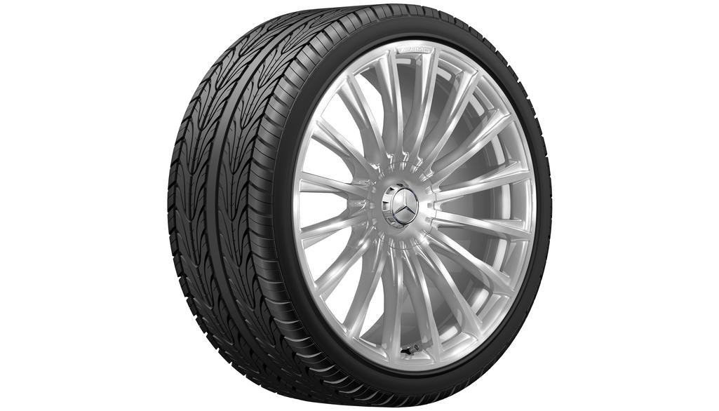 AMG Schmiederad im Vielspeichen-Design, 53,3 cm (21 Zoll), S-Klasse, 285/35 R21/, silberfarben, A22340126007X15 AMG Schmiederad im Vielspeichen-Design, 53,3 cm (21 Zoll), S-Klasse, 285/35 R21/, silberfarben, A22340126007X15