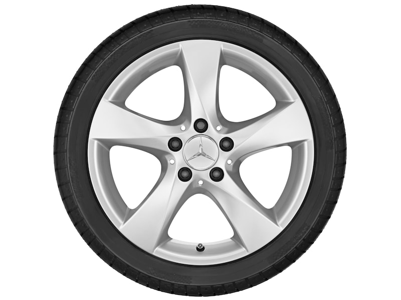 5-Speichen-Rad Vanadiumsilber, Continental, ContiWinterContact TS 830 P, 225/55 R17 101V XL, Winter, Q44019111087A