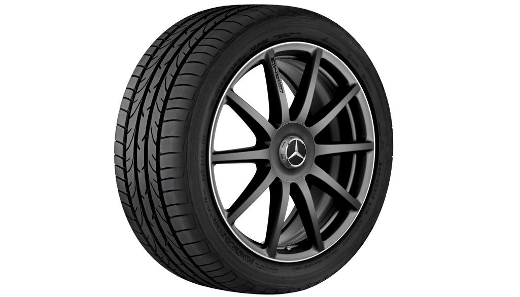 AMG 10-spoke wheel black matt rim flange gloss turned, Pirelli, W SottoZero 3 MO, 285/35 R20 104V XL, winter, Q4401417133800J2020
