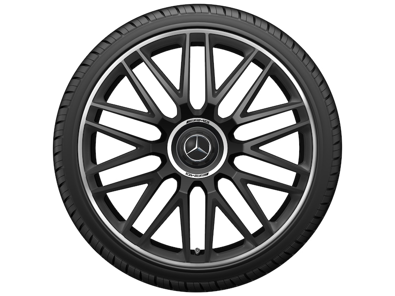 Mercedes-Benz Genuine complete winter wheel AMG forged wheel in 10-spoke design black matt rim flange high-sheen, Michelin, Pilot Alpin 5 MO1, 295/30 R21 102 W XL, winter, Q440141513810