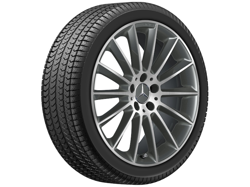 AMG multi-spoke wheel, 48.3 cm (19-inch), high-sheen, CLA/ B-Class/ A-Class, 225/40 R19/, titanium gray, A17740116007X21