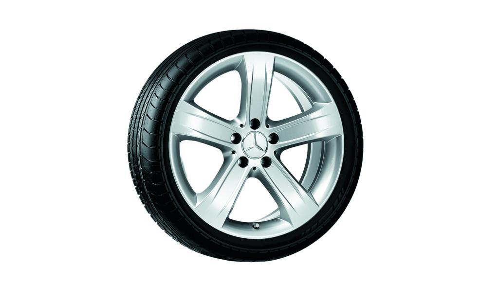 5-Speichen-Rad, 45,7 cm (18 Zoll), CLS, 245/40 R18/, titansilber, B66474487 5-Speichen-Rad, 45,7 cm (18 Zoll), CLS, 245/40 R18/, titansilber, B66474487