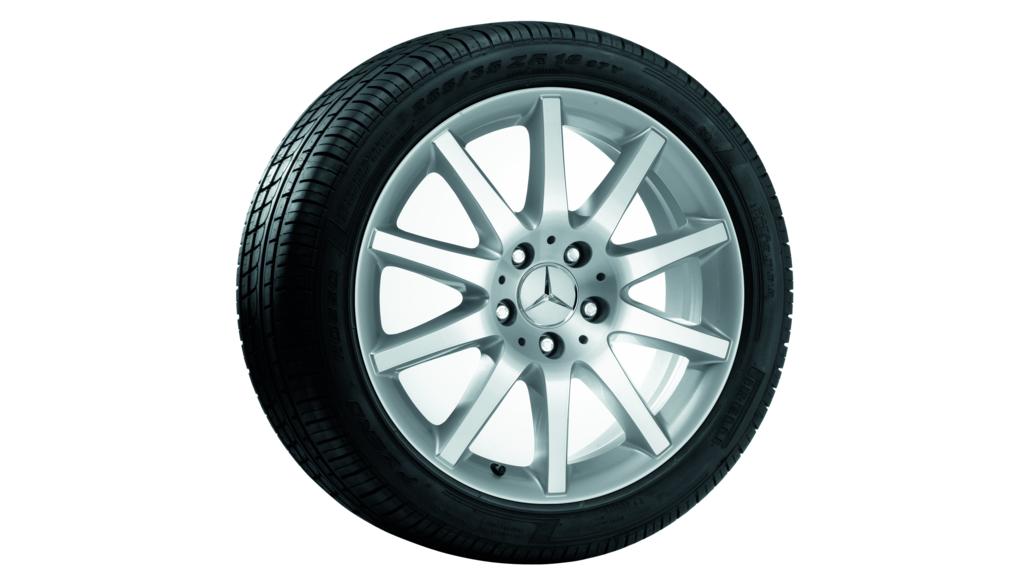 Cerchio a 5 razze, 43,2 cm (17 pollici), CLK, 245/40 R17/, argento titanio, B66474504 Cerchio a 5 razze, 43,2 cm (17 pollici), CLK, 245/40 R17/, argento titanio, B66474504
