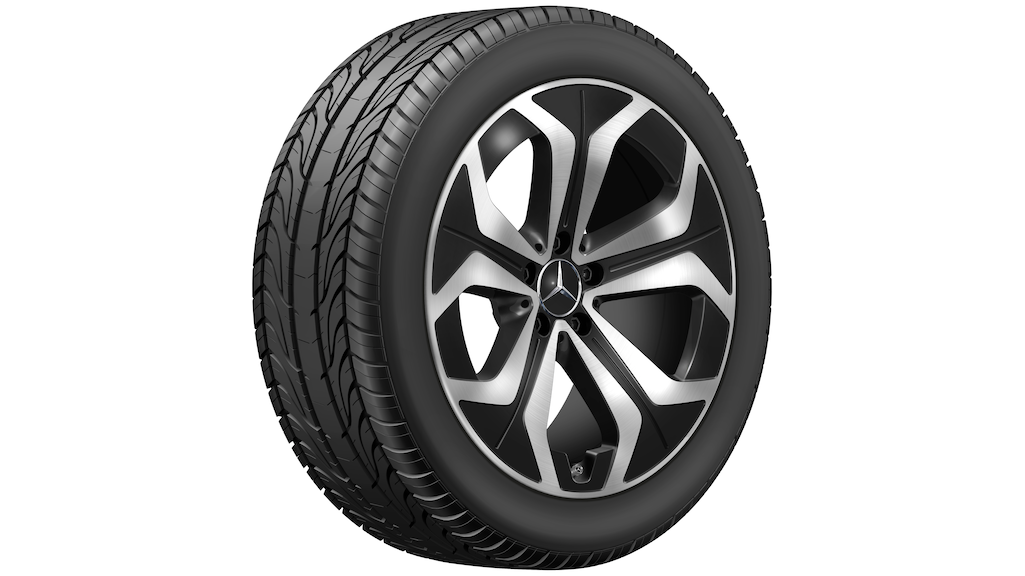 5-Speichen-Rad, Aero, Schwarz Lackiert Glanzgedreht