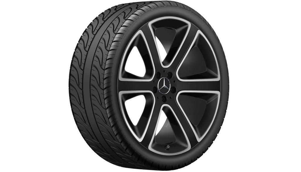 6-spaaks velg, 55,9 cm (22 inch), hoogglans, GLE, 285/40 R22/, mat zwart, A16740130007X36