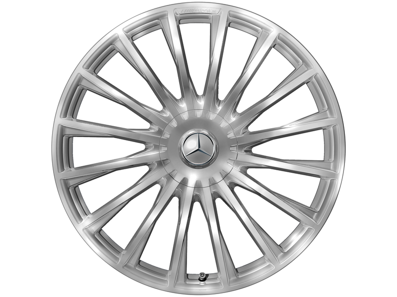 AMG forged wheel in multi-spoke design, 53.3 cm (21-inch), S-Class, 285/35 R21/, silver-colored, A22340126007X15