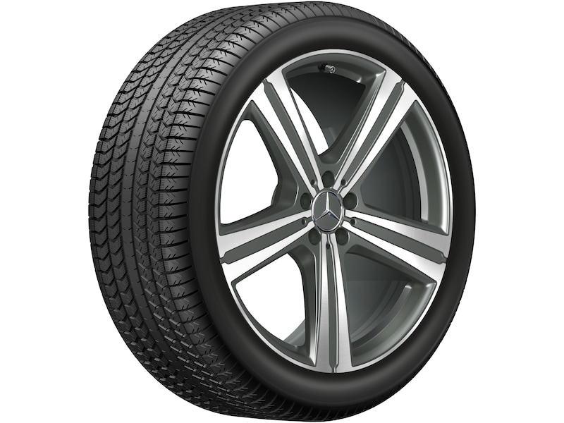 Mercedes-Benz Original Winter-Komplettrad 5-Speichen grau Himalaya matt glanzgedreht , Pirelli, Scorpion Winter MO, 315/40 R21 111 V None, Winter, Q440141717010