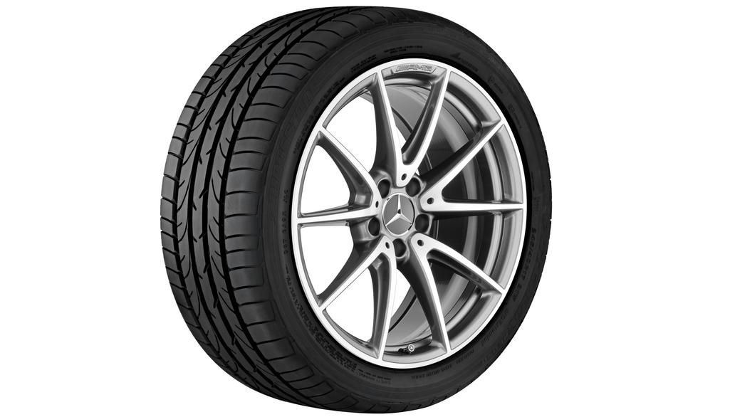AMG 5-twin-spoke wheel, 48.3 cm (19-inch), high-sheen, SL, 285/30 R19/, titanium gray, A23140119007X21